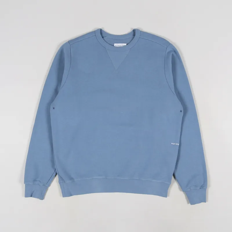 Pop Trading Company Logo Crew Neck Sweat Blue Shadow-1
